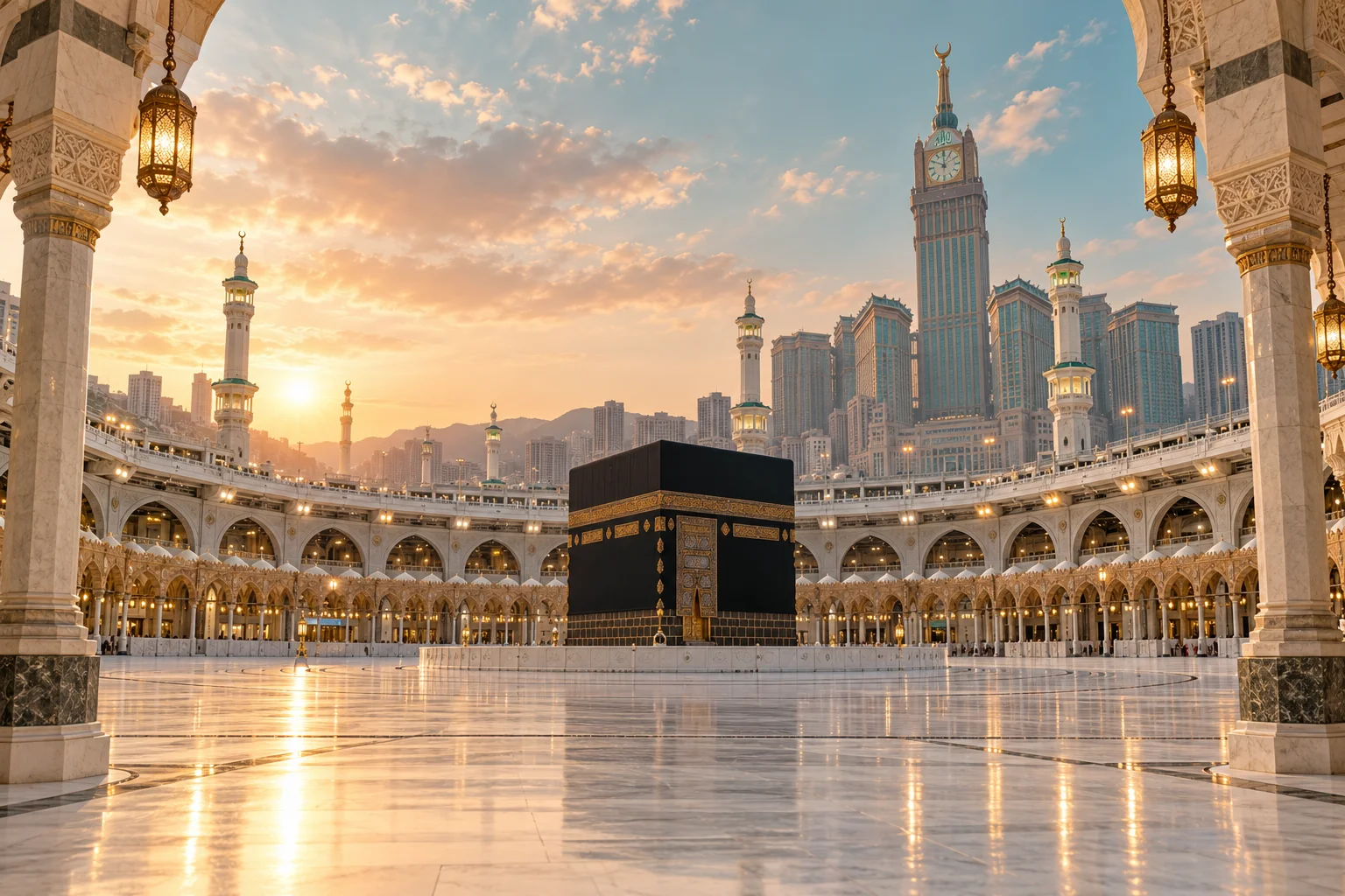 La Kaaba et la mosquée Al-Haram à La Mecque
